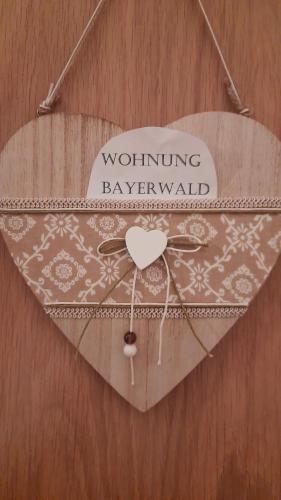 a heart shaped tag with the words volunteering away waived at Ferienwohnung In Bayerisch Eisenstein Mit Garten in Bayerisch Eisenstein