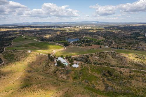 an aerial view of a golf course on a hill at Herdade do Gamito in Crato