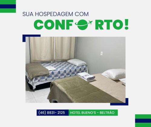 Postel nebo postele na pokoji v ubytování Hotel Bueno's - Francisco Beltrão