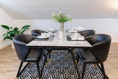 Posezení v ubytování Blumen(t)raum Ferienwohnung 3