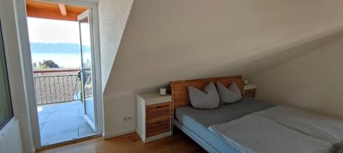Postel nebo postele na pokoji v ubytování Seezeit