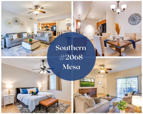 a collage of photos of a living room and dining room at Southern #2068 Mesa in Mesa