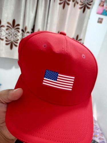 a red hat with an american flag on it at chrisloner1992 in Paniqui