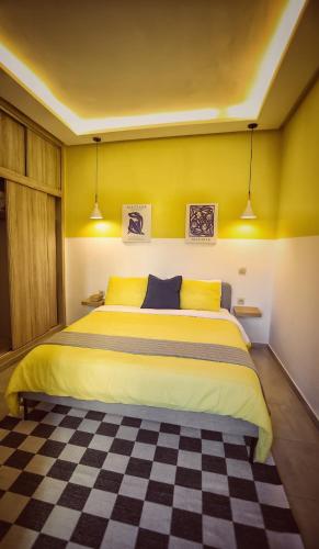 Luxury apartment in martilにあるベッド