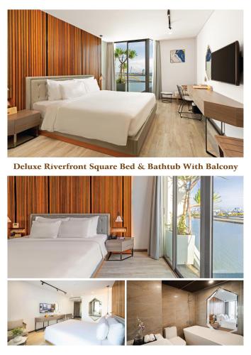 Postel nebo postele na pokoji v ubytování HAIAN Riverfront Hotel Da Nang