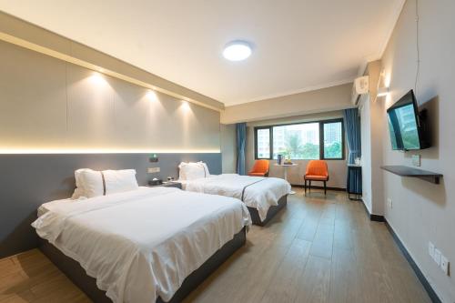 Veroia Hotel 维罗亚酒店にあるベッド