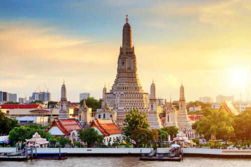 Nespecifikovaný výhled na destinaci Bangkok nebo výhled na město při pohledu z hotelu