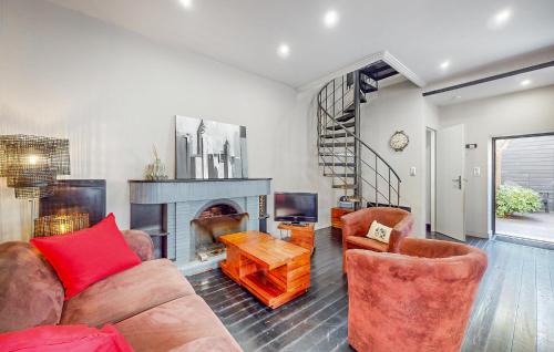 Χώρος καθιστικού στο Cozy Home In La Cotiniere