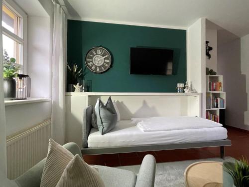 Postel nebo postele na pokoji v ubytování Feriendorf Rugana - Komfortplus Ferienwohnung mit 1 Schlafzimmer A13