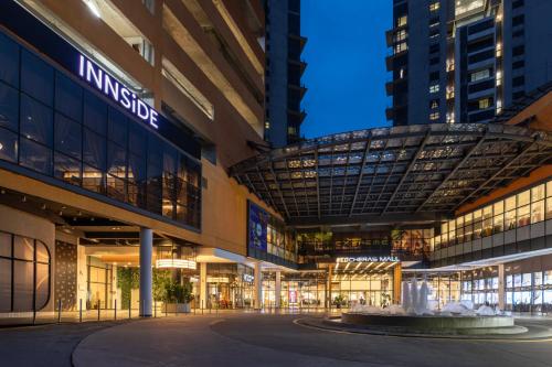 a view of the inside of a building with a fountain at INNSiDE by Meliá Kuala Lumpur in Kuala Lumpur