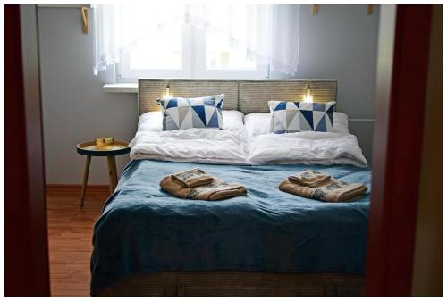 Ένα ή περισσότερα κρεβάτια σε δωμάτιο στο Color Apartment Ciepłe Gniazdko