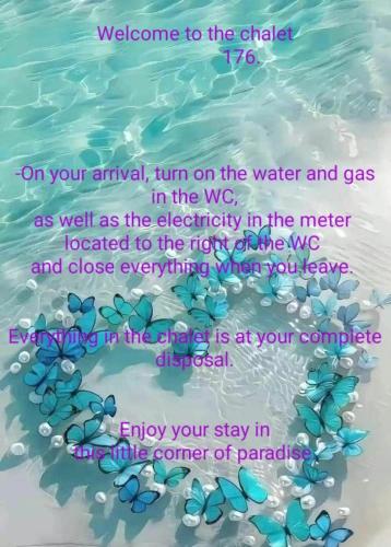 a picture of the ocean with the words welcome to the attack turn on the water at Chalet 176, Durbuy PROMO in Durbuy