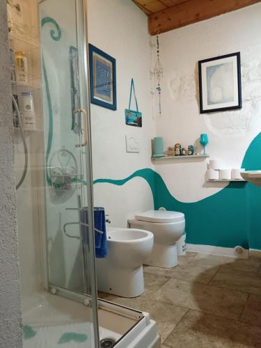 Bilik mandi di Casa Vacanze Porta a Mare