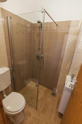 Bilik mandi di Ferienhaus In Opanci Mit Beheiztem Pool, Parkplatz