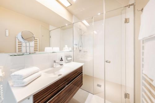 Koupelna v ubytování Seehotel Dr. Jilly