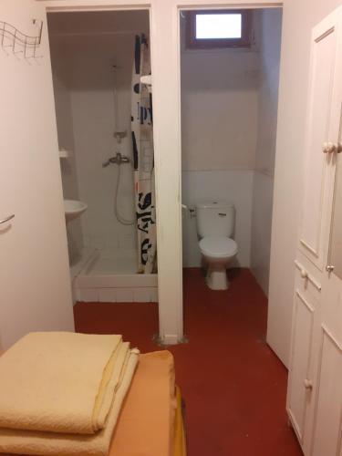 une salle de bain avec toilettes, lavabo et douche dans l'établissement N7 Demie chambre homme, à Béziers