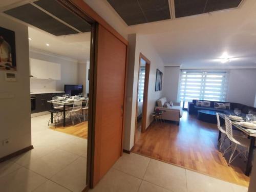 a view of a living room and a dining room at CTS Elysium Residence Taksim in Istanbul