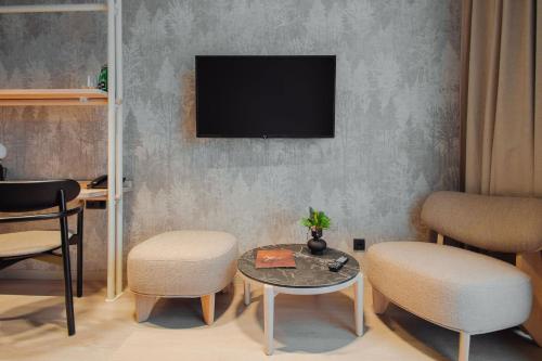 Μια τηλεόραση ή/και κέντρο ψυχαγωγίας στο Hygge Hotel