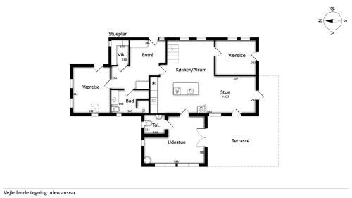 a floor plan of a house at Stay Comfortably In Scenic Surroundings in Ellerup
