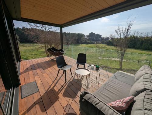 Χώρος καθιστικού στο Superbe T2 neuf - 5min du centre au calme avec vue sur prairie