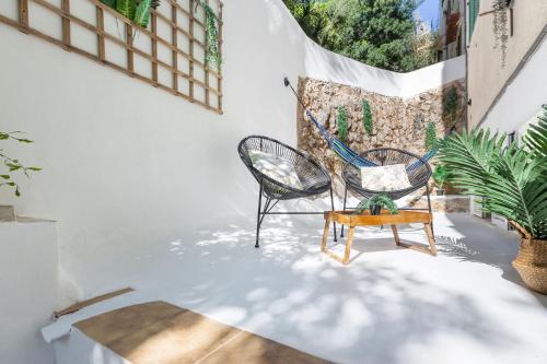 Ruang duduk di Mountain and Garden Home Port Soller