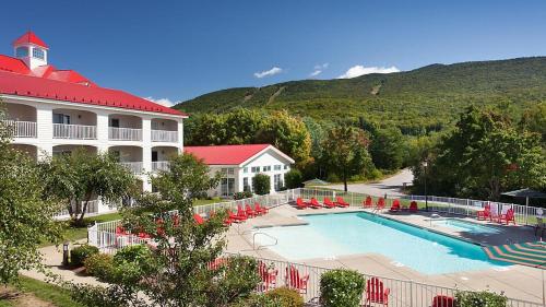 a resort with a swimming pool and a building at Bluegreen Vacations South Mountain, an Ascend Collection Resort in Lincoln
