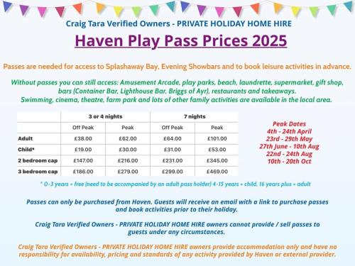 a flyer for a hawaiian play pass prices at MLR at Craig Tara Bay View in Ayr