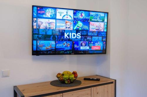 TV a/nebo společenská místnost v ubytování Eifelhaus Abel