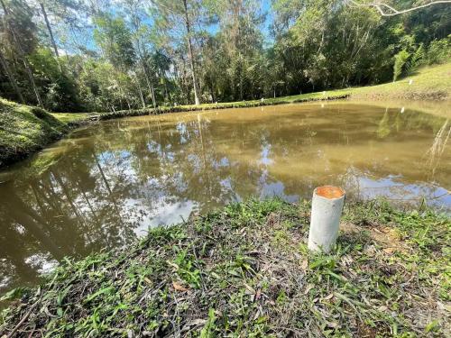 Landskap semula jadi dekat dengan chalet