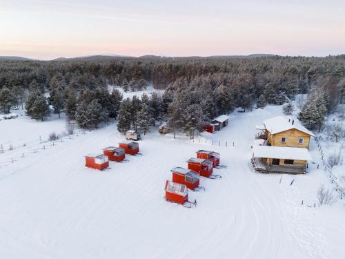Το Lake Inari Mobile Cabins τον χειμώνα