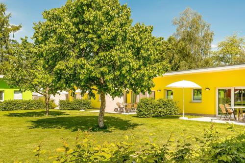 Κήπος έξω από το Bungis - 28 Ferienhäuser Am Grimnitzsee G1