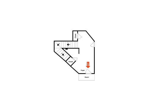 a floor plan of a room with a fireplace at Calle Bonita Townhomes #1714 in Pensacola Beach