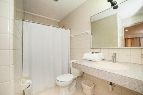 Koupelna v ubytování Hotel Rivemar