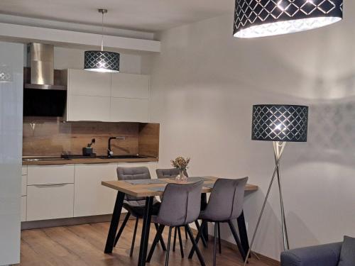 Kuchyň nebo kuchyňský kout v ubytování Tabáň Halifax apartment - city center & free parking