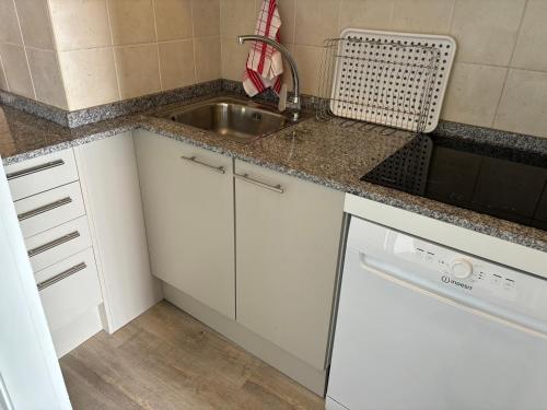 a kitchen counter with a sink and a dishwasher at NEVADA 1 - PAS DE LA CASA MOUNTAIN in Pas de la Casa
