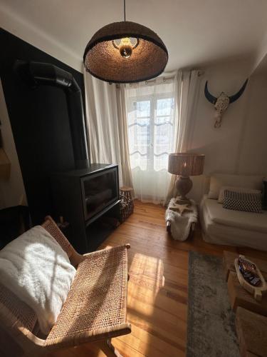 Χώρος καθιστικού στο Maison Serre Chevalier