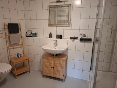 Koupelna v ubytování Ferienwohnung Am Wald