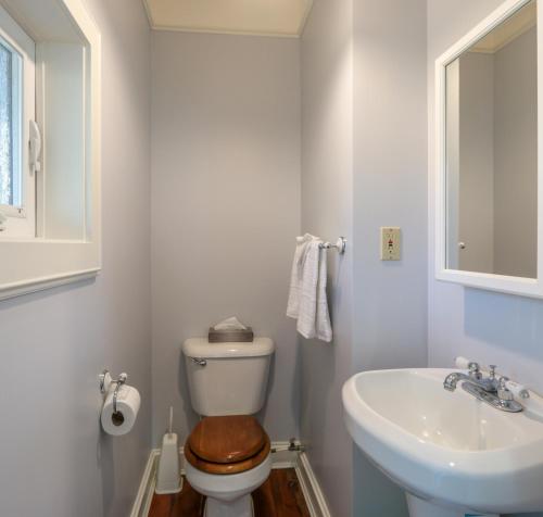 a bathroom with a toilet and a sink at Grandview Get-A-Way in White Salmon