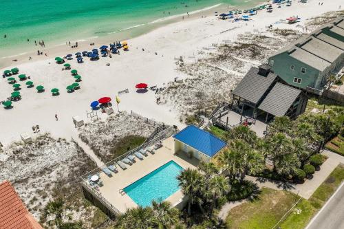 an aerial view of a beach with a resort at Leeward Key 905- Suite Sea-Cret in Destin