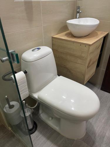 Ένα μπάνιο στο Agathas Hill Hospedaje VIP