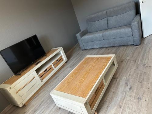 TV a/nebo společenská místnost v ubytování Appartement balcon