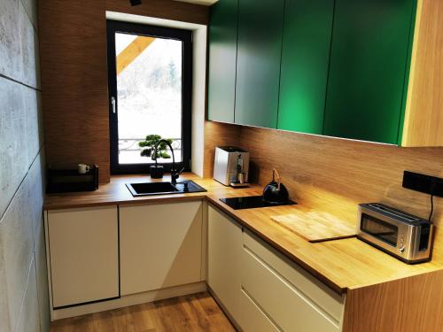 Кухня или мини-кухня в Luxusne apartmany Telgart - Olivia
