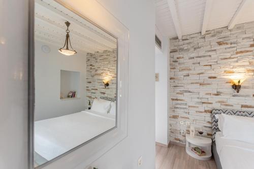 Koupelna v ubytování Galaxy Hotel Naxos