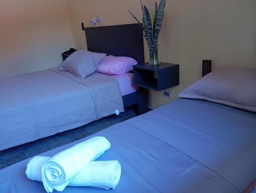 Ein Bett oder Betten in einem Zimmer der Unterkunft Posada La Alemana