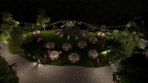 Zahrada ubytování Phố Núi resort onsen & spa
