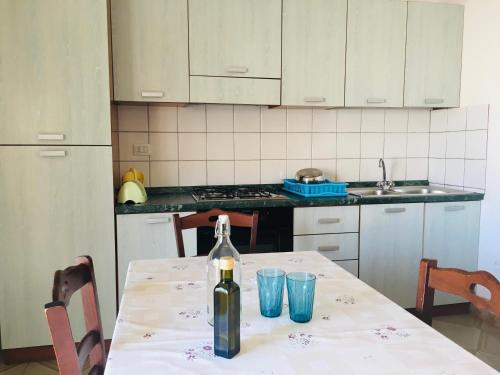 Kuchyň nebo kuchyňský kout v ubytování SoleMareSalento Pt