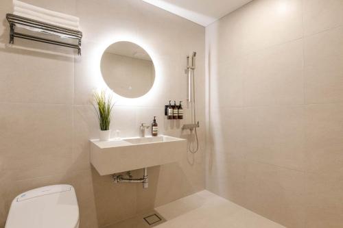 Koupelna v ubytování 양주 무인텔 호텔그리다 Hotel Grida
