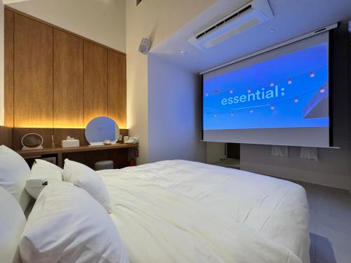 Postel nebo postele na pokoji v ubytování 양주 무인텔 호텔그리다 Hotel Grida