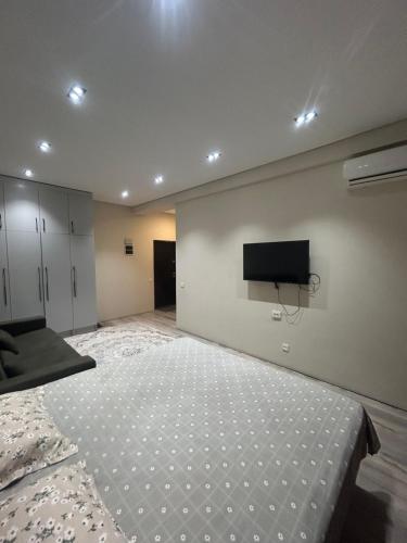 TV a/nebo společenská místnost v ubytování ЖК Keruen Saray 1-ком