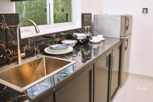 Dapur atau dapur kecil di K villa ahungalla